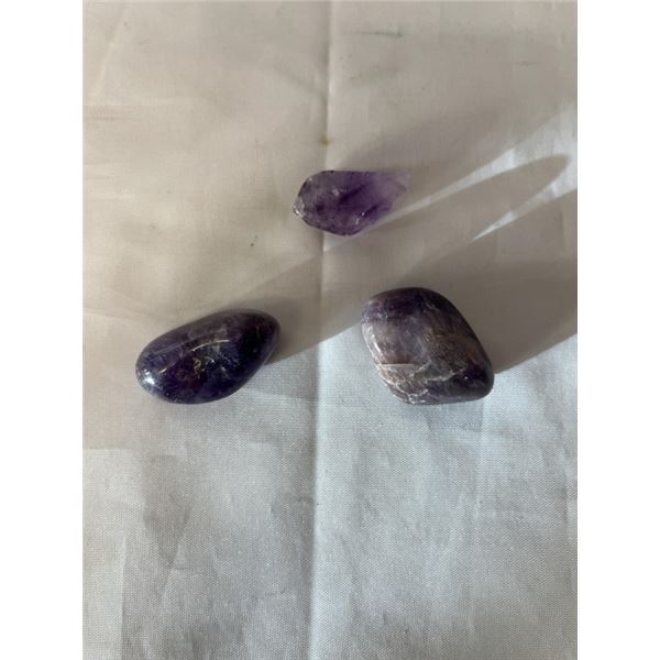 3 PIECES OF AMETHYST