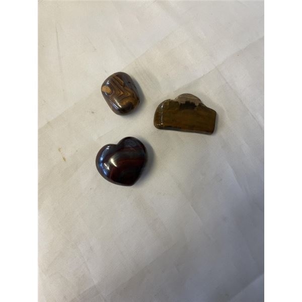 GOLD AND RED TIGERS EYE TUMBLED STONES