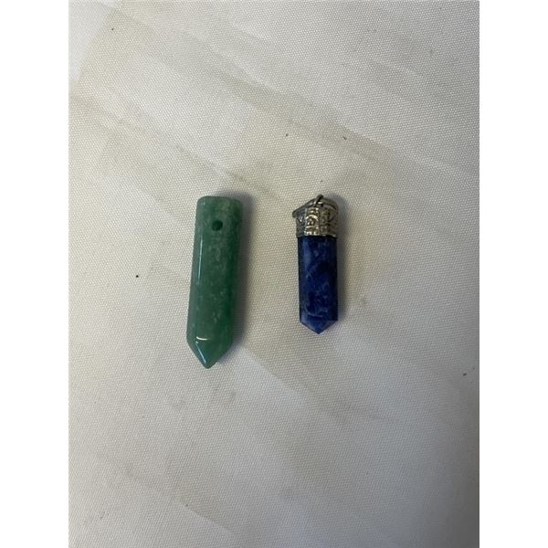ADVENTURINE AND LAPIS LAZULI PENDANTS