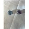 Image 1 : 2 PIECES FLOURITE FLOWER PENDANTS, HOLE DRILLED