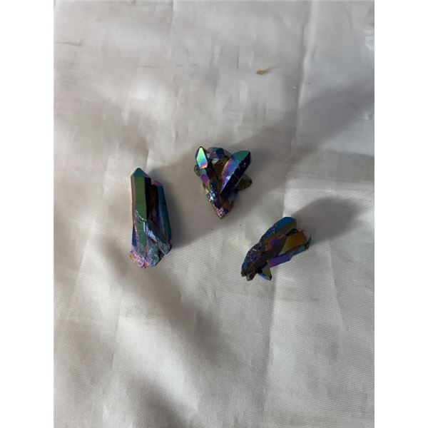 3 PIECE TITANIUM QUARTZ CLUSTER, $150 VALUE