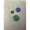 Image 1 : 3 PENDANTS - JADEITE, BLUE LACE AGATE AND CHALCEDONY