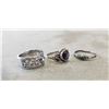 Image 2 : 5 ESTATE RINGS - ALL MARKED STERLING SILVER
