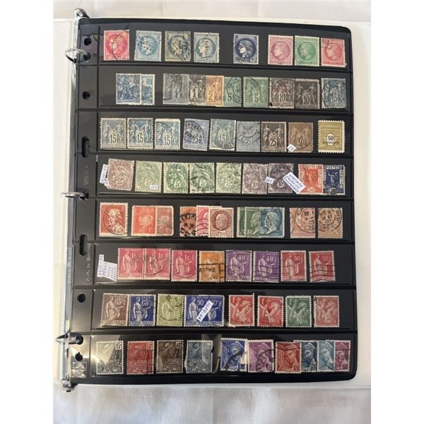 BINDER OF STAMPS FROM FRANCE