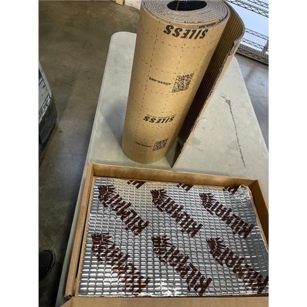 KILLMAT 2MM BUTYL SOUND DEADENER STICK ON PADS AND ROLL OF SILESS LINER 4MM SOUND DEADENING MATT
