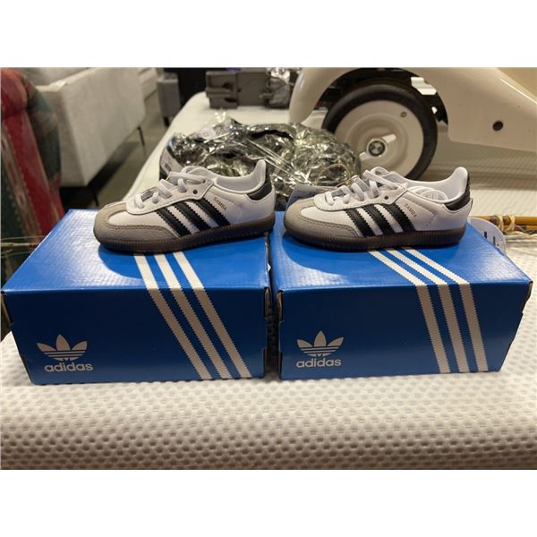 2 NEW PAIRS OF ADIDAS SAMBA OG EL I, SIZE K 6.5