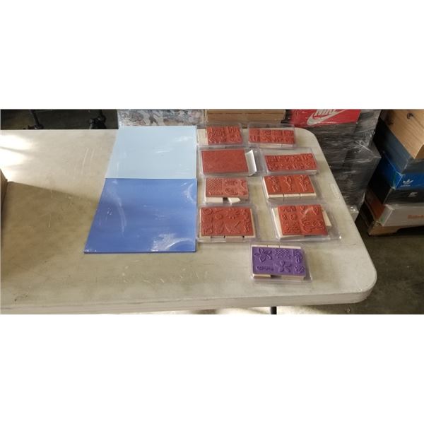 LOT OF CRAFT STAMPS AND CRAFTING SUPPLIES