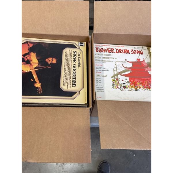 2 BOXES OF ASSORTED RECORDS, MAINLY COUNTRY