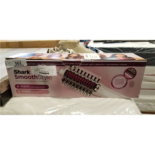 SHARK SMOOTHSTYLE HEATED COMB STRAIGHTNER - TESTED WORKING, RETAIL $129