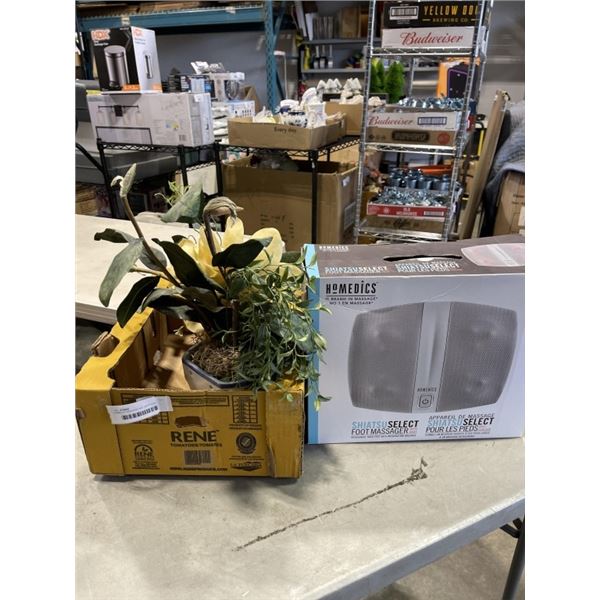HOMEDICS MASSAGE AND ARTIFICIAL PLANTS