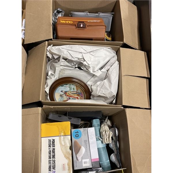 3 BOXES OF ESTATE GOODS