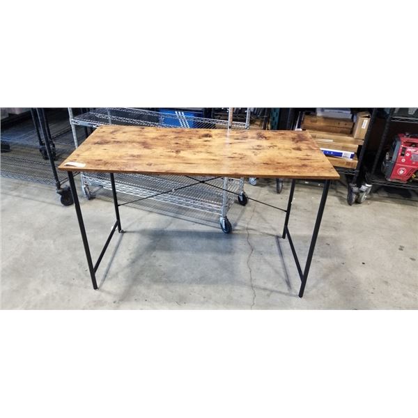 BROWN WOOD LOOK DESK UNIT