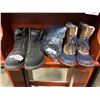 Image 1 : 2 PAIRS OF BOOTS SIZE 9 AND 10 AND BAG OF BOOT SPIKES