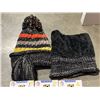 Image 2 : NEW KNITTED TOQUE AND NECK WARMER SET AND 3 NEW IQ PUZZLES