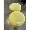 Image 1 : 2 YELLOW OTTOMANS