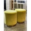 Image 2 : 2 YELLOW OTTOMANS