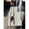 Image 1 : VINTAGE BAIT CAST ROD WITH STEELITE REEL AND VINTAGE UNMARKED ROD