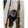 Image 2 : VINTAGE BAIT CAST ROD WITH STEELITE REEL AND VINTAGE UNMARKED ROD