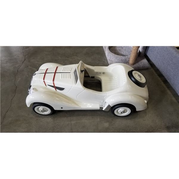 VINTAGE ITALIAN BMW PEDAL CAR, PLASTIC MOLD, NO STEERING WHEEL