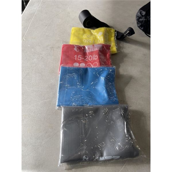 8 NEW SETS OF RESISTANCE BANDS 10LB - 30LBS