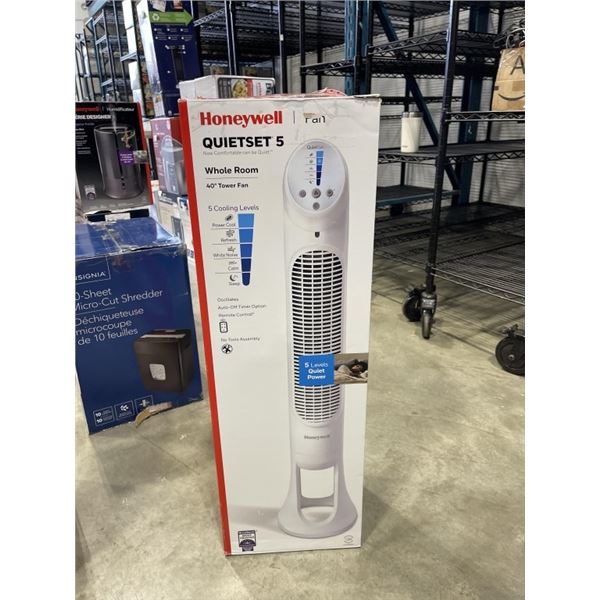 HONEYWELL QUIET 5 SPEED 40" OSCILLATING TOWER FAN - TESTED WORKING