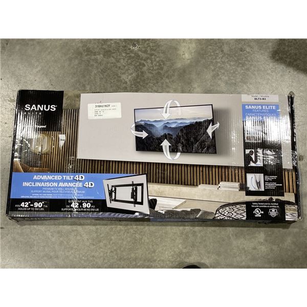 SANUS ADVANCED 42"-90" TILTING TV WALL MOUNT, RETAIL $219