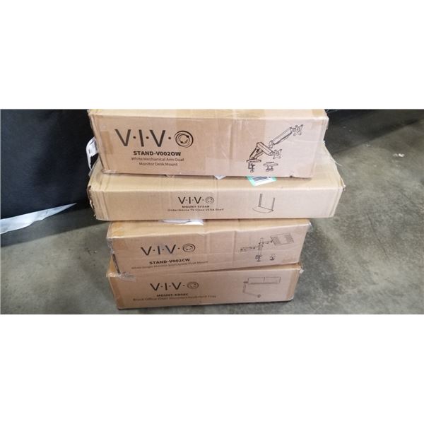 4 ASSORTED VIVO MOUNTS