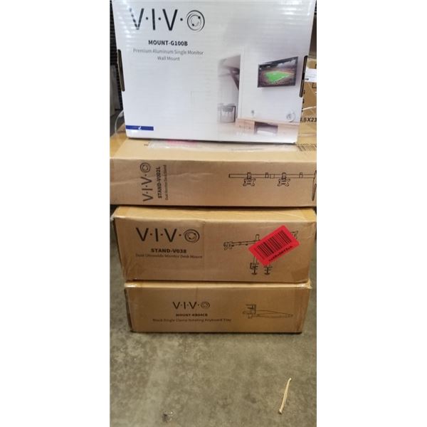 4 ASSORTED VIVO MOUNTS