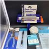 Image 3 : LOT OF NEW CRAFTING TOOLS INCLUDING SMALL LIGHT TABLE AND ROLL OF WHITE PAPER