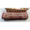 Image 2 : LARGE WICKER BASKET W/ COOK BOOKS AND 2 CARPET RUNNERS