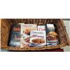 Image 3 : LARGE WICKER BASKET W/ COOK BOOKS AND 2 CARPET RUNNERS