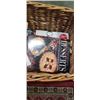 Image 4 : LARGE WICKER BASKET W/ COOK BOOKS AND 2 CARPET RUNNERS