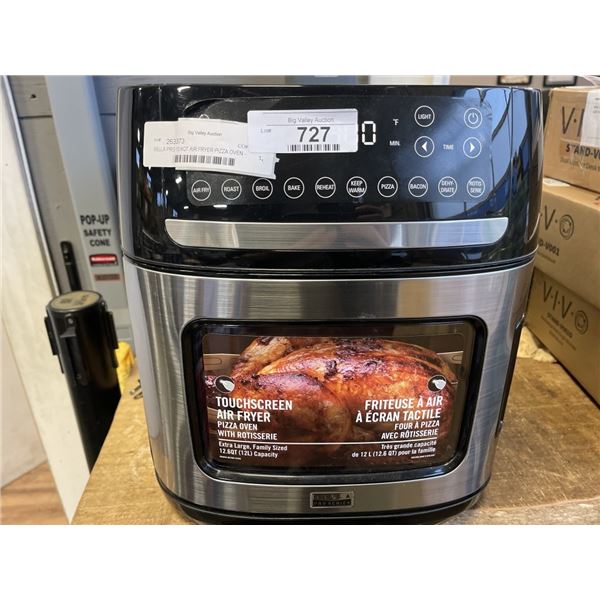 BELLA PRO 12.6QT AIR FRYER PIZZA OVEN - TESTED WORKING, RETAIL $299