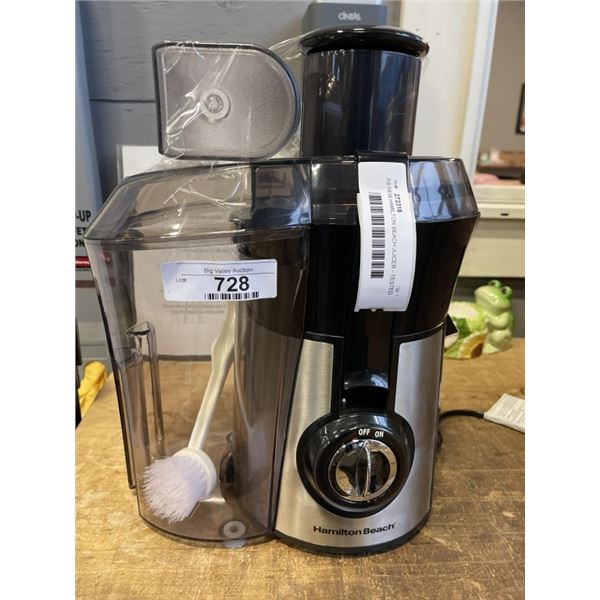 AS NEW HAMILTON BEACH JUICER - TESTED WORKING