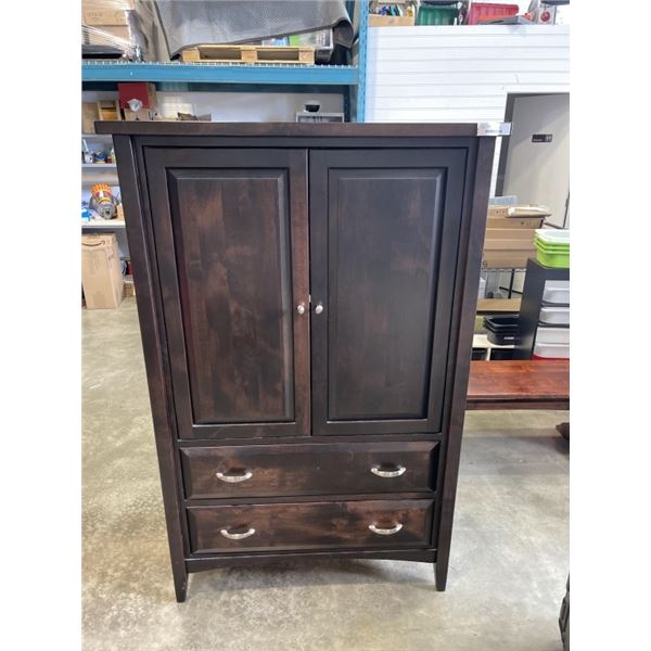 MODERN SOLID WOOD DARK FINISH WARDROBE