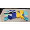 Image 1 : 6 NEW PAIRS OF SLIDE SANDALS, SIZES 40-41 AND 44-45