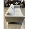 Image 2 : GREY FABRIC MODERN LOVESEAT, GOOD CONDITION