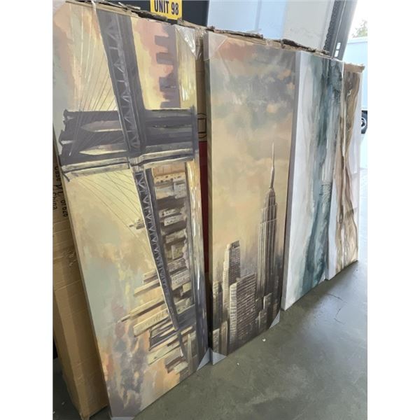 NEW 4 PACK OF CANVAS PRINTS