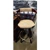Image 1 : WOOD FRAME SWIVEL BAR STOOL