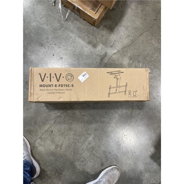 VIVO BLACK ELECTRIC FLIP DOWN SWIVEL CEILING TV MOUNT