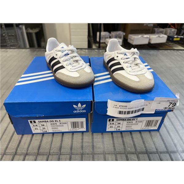 2 NEW ADIDAS SAMBA OG EL 1 SIZE 5.5K