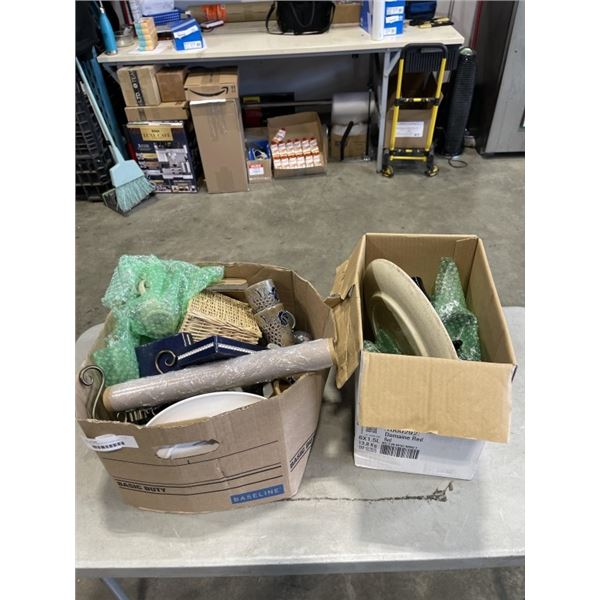 2 BOXES OF ASSORTED CHINA AND COLLECTIBLES