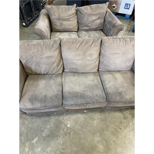 MICROFIBRE SOFA  AND LOVESEAT