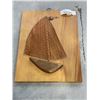Image 1 : VINTAGE COPPER WIRE SAIL BOAT HANGING