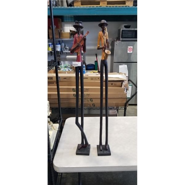 2 3FT JAZZ PLAYERS, HEAVY RESIN