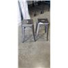 Image 1 : 2 METAL STACKING BAR STOOLS