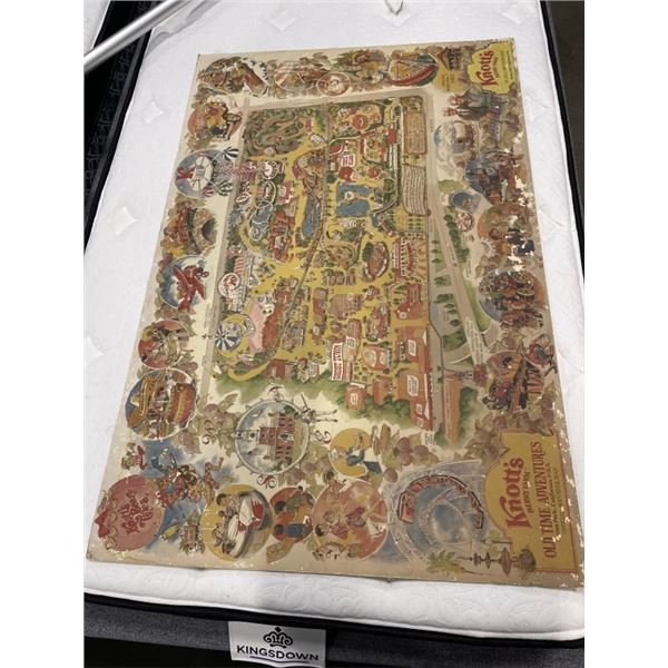 VINTAGE KNOTTS BERRY FARM OFFICIAL SOUVENIR MAP