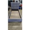 Image 1 : SINGLE SIZE GREY MODERN BEDFRAME