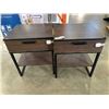 Image 1 : PAIR OF 1 DRAWER END TABLES