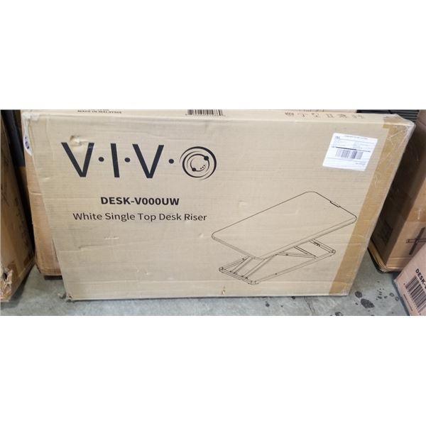 VIVO WHITE SINGLE TOP DESK RISER